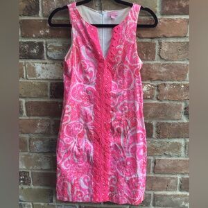 Lilly Pulitzer Pink Paisley Sleeveless Dress size 2